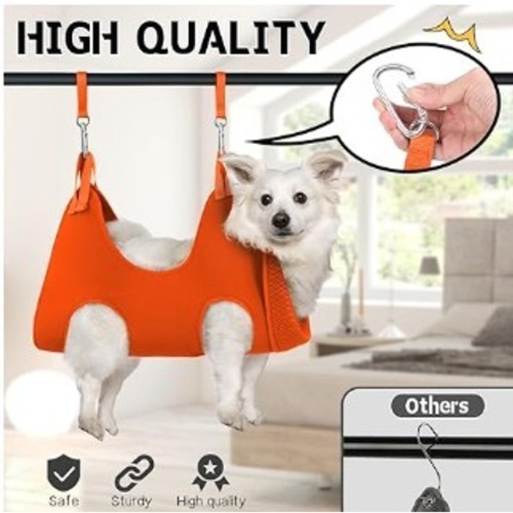 Dog Grooming Hammock Harness - Pet Nail Clipper Trim Hammock, Gentle Restraint L - Picture 2 of 7